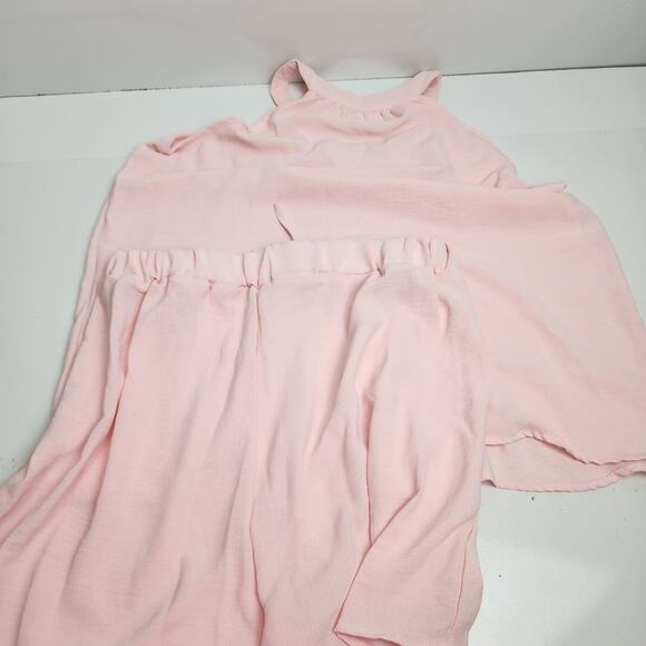 Women's Linen Flowy 2 Piece Outfit V-Neck Tank Top w/ Matching Shorts Size XL - Picture 4 of 5